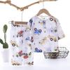 Summer Cotton Pajama Set Thin Air Conditioning Wear for Kids Baby Home Loungewear