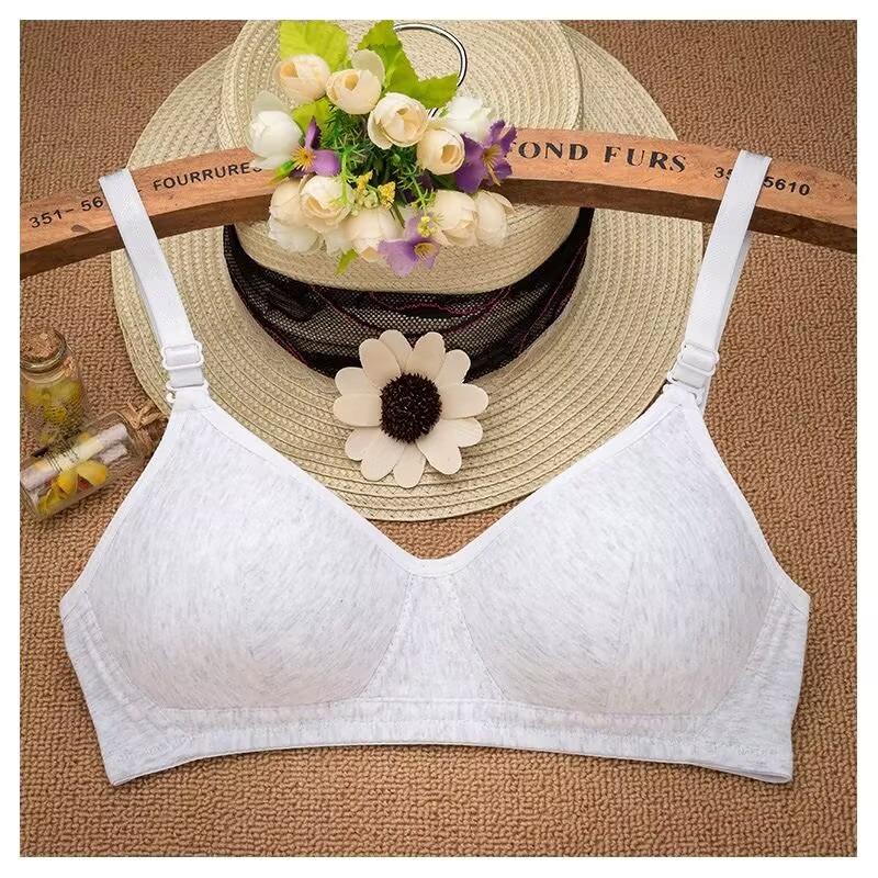 

Нижнее белье с чашкой AB для девочек-подростков, женский беспроводной бесшовный бюстгальтер для тренировок, бюстгальтер для девочек 38/85AB серебряный