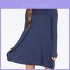 Elegant Women Autumn Fashion Basic Loose Slim Long Sleeve Mini Dress In S-5xl