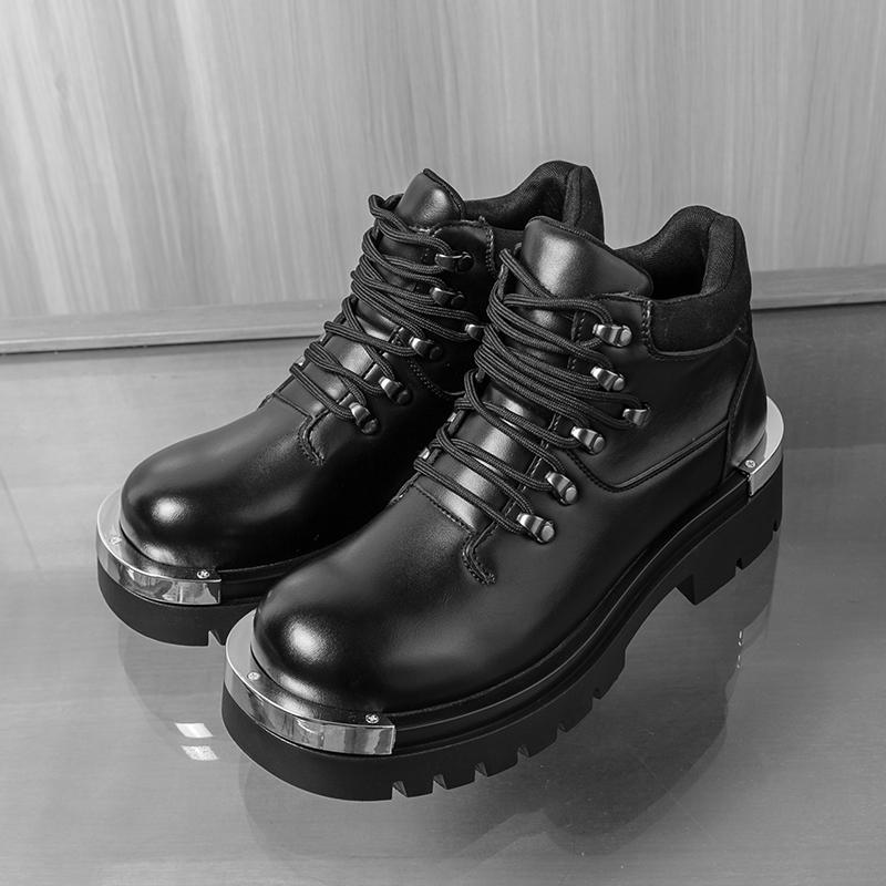 

Зима Новые Мужские Деловые Ботильоны Черные На Толстой Подошве Прочные Повседневные Удобные Модные Ботинки Челси Социальные Ботинки Мужские 39