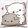 45x45cm Cartoon Cute Pillowcase Mocha Mochi Peach Cat   Sofa Car Decoration   Home