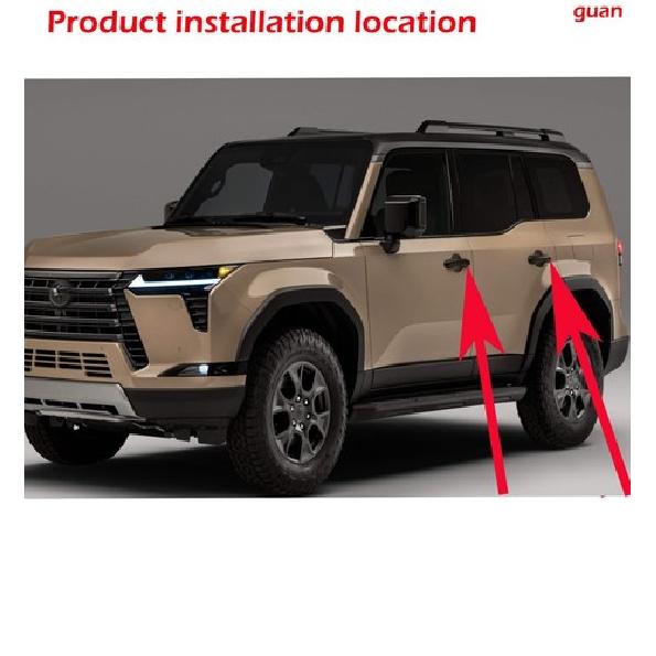 Car handle cover decorative strip Black For Lexus GX 550 2024-2025