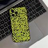 Abstract art line doodles  Phone Case For iPhone 17,16,15,14,13,12,11 Plus,Pro Max,XS,Soft Silicone Black Cover