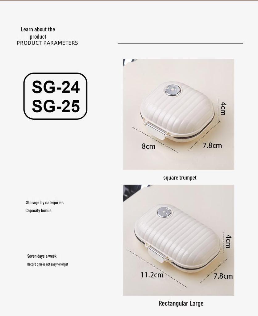 Portable Japanese Mini Medicine & Jewelry Box: Weekly Pill Organizer
