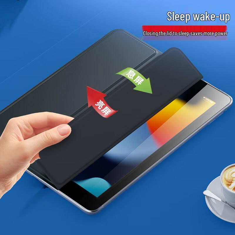 CangHua Transparent Acrylic iPad Case with Pen Slot and Tri-fold Stand