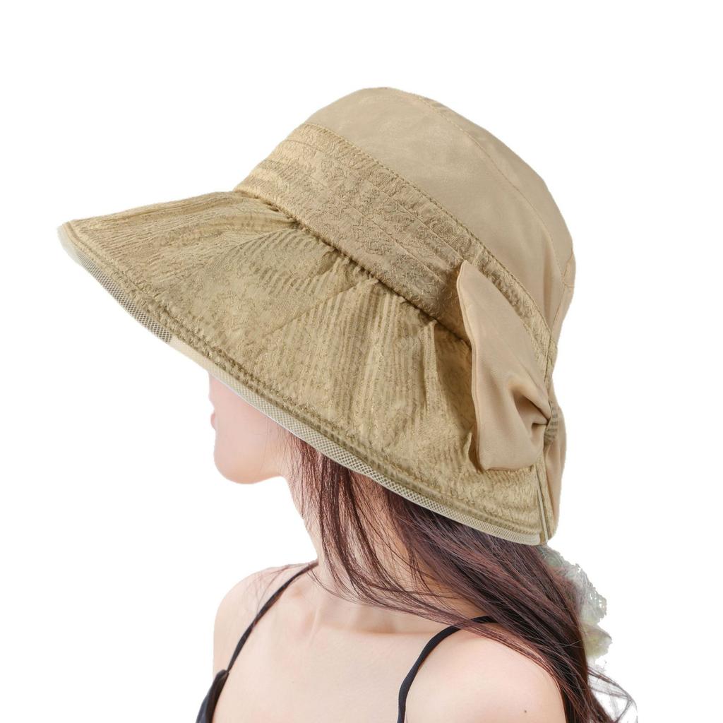 2026 new big brim bow sun hat children summer thin bucket hat elegant foreign style sun hat tide