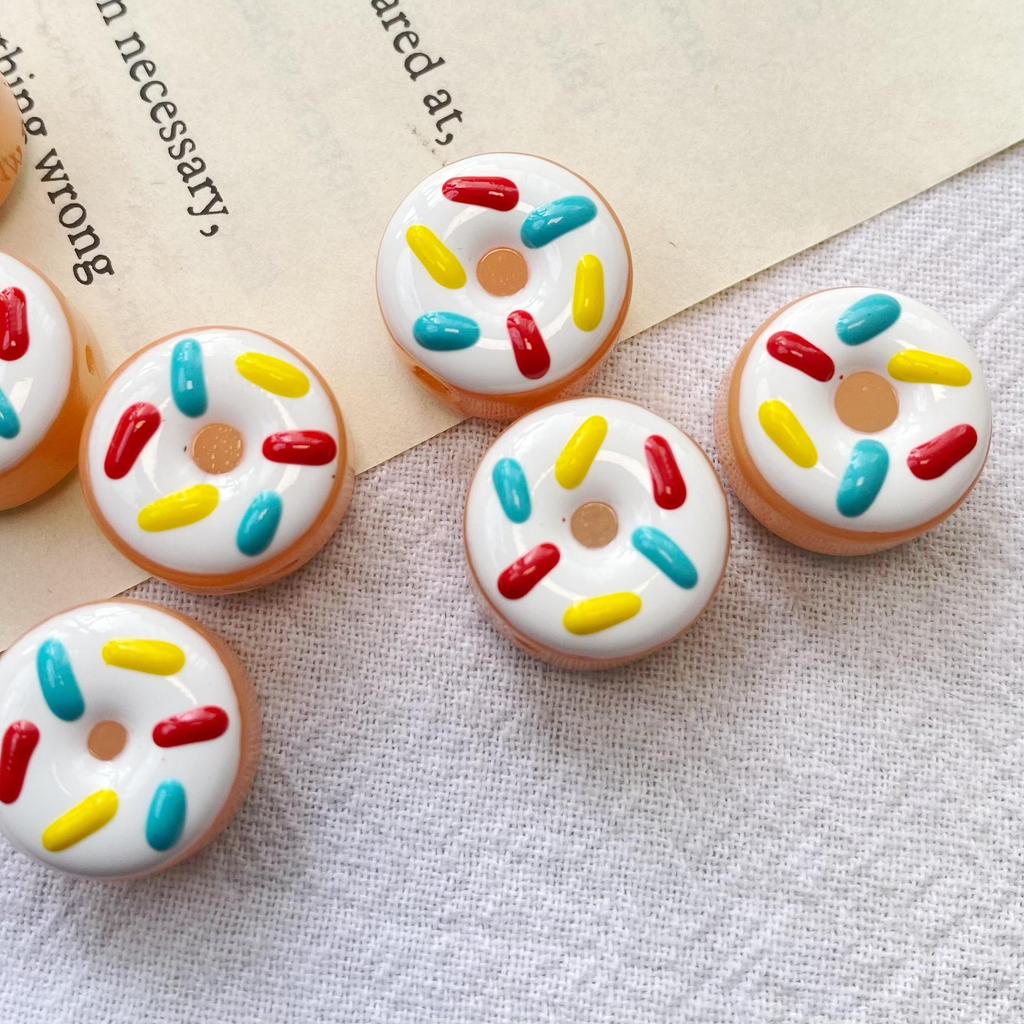 Macaron Colored Sweet Donut Glass Beads for DIY Handmade Bracelets
