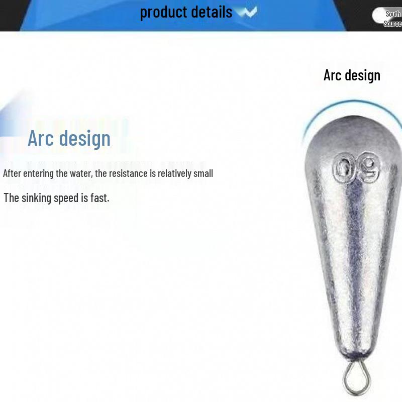 Teardrop Lead Sinkers for Long-Distance Sea Fishing - Anti-Snag Rod Accessories