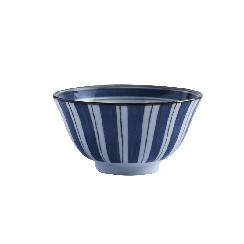 

Japanese High-Temp Underglaze Bowl & Plate Set: 5 Rice Bowl, Conical Hat Bowl, Large Square Plate. 7-inch Square Plate Single