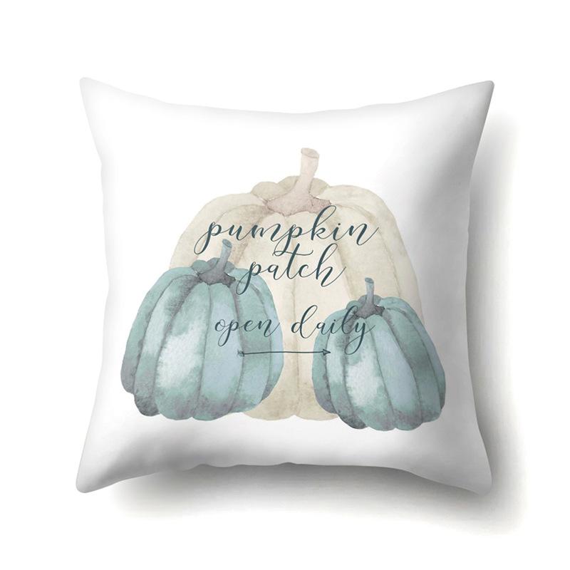 Thanksgiving Pillowcase Blessing Maple Leaf Pumpkin Sofa Cushion Cover Office Home Living Room Pillowcase
