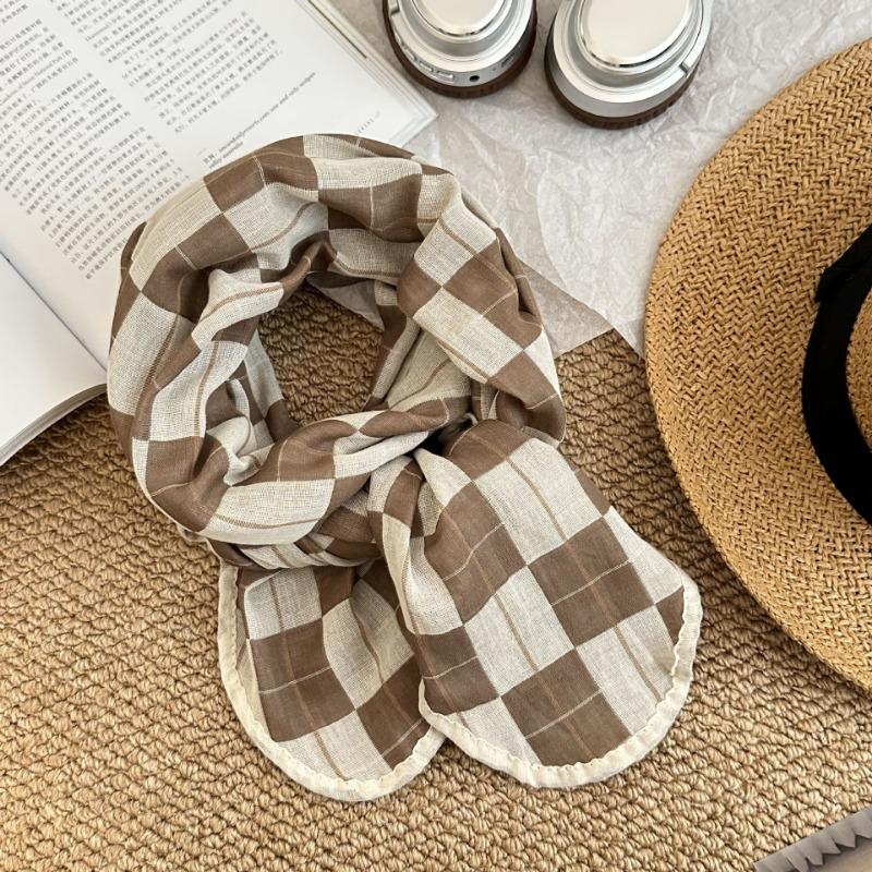 Scarf atmosphere winter versatile diamond long student warm double-sided knitted scarf shawl