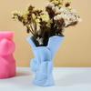 Silicone Mold Bowknot Flower Pots Molds Succulent Flowerpot Clay Cement Plasters Molds DIYs Vase Home Garden Decors