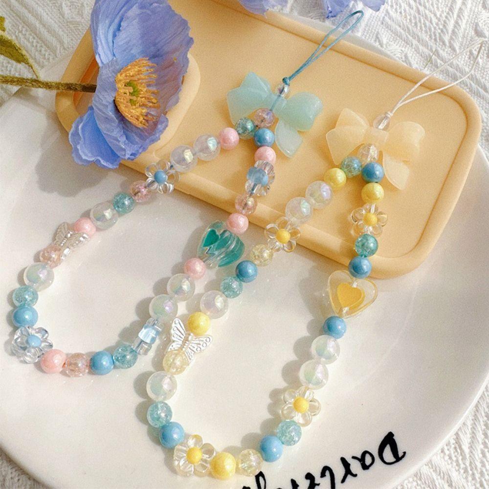 

Аксессуары для сумок Ремешок для мобильного телефона Автомобильный брелок с бусинами Модная подвеска для сумки