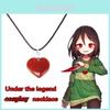 Fantastiskt Undertale Chara Kärlek Cosplay Halsband Med Hjärthänge För Fans Och Samlare