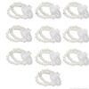 10 Pcs Stretch Wedding Pearl Wristband Wrist DIY Decor Corsage Bracelet Corsage Wristlet Band  Bride