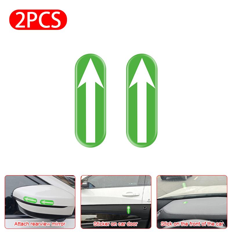 

SEAMETAL светоотражающая наклейка на автомобиль, зеркало заднего вида, знак со стрелкой, этикетка для безопасности вождения в ночное время, автомобильная предупреждающая наклейка, аксессуар