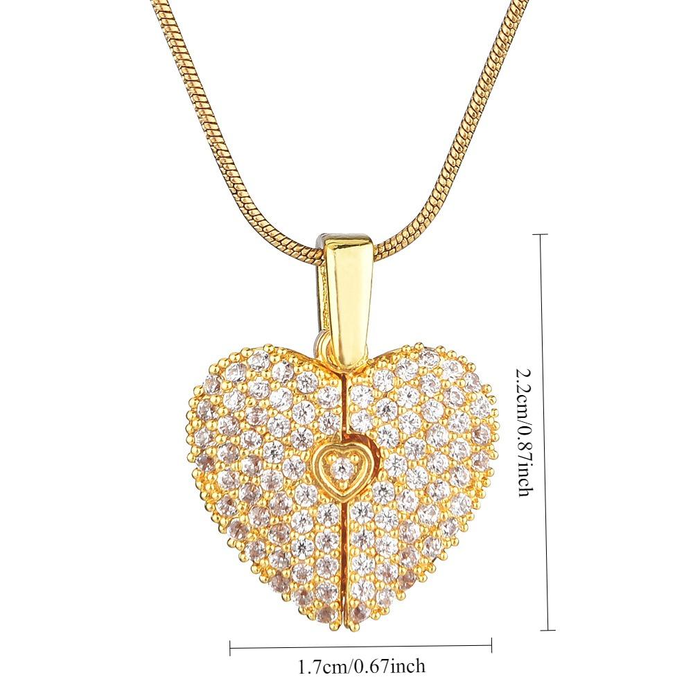 Open and Close Love Necklace for Women, Fashionable and Versatile Exquisite Accessories Gifts