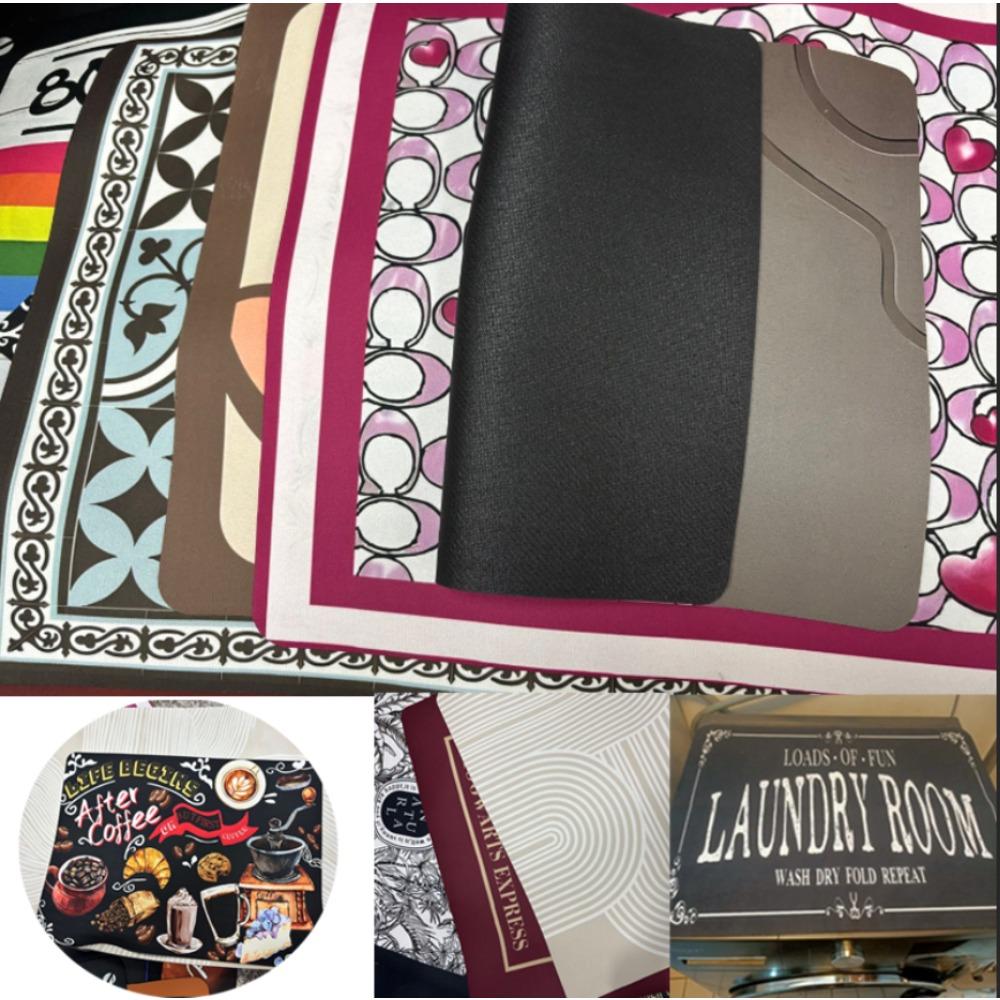 Minimally Styled Coffee Machine Mat and Anti Slip Kitchen Mat with Water Resistance for Kitchen Dining