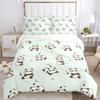 Cute Panda HD Print Polyester Bedding Set,Kids or Adults for Beds Quilt Cover Pillowcase Bedding Set,girl King Size Bedding Set