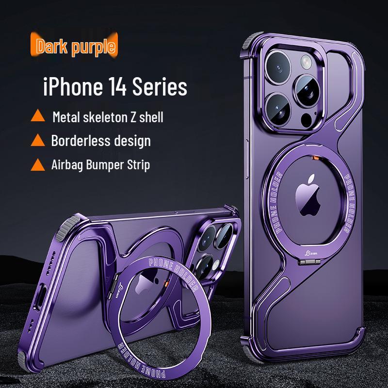 Z-Type Magnetic Metal iPhone 15 Pro Case: Drop-Proof & Heat-Dissipating