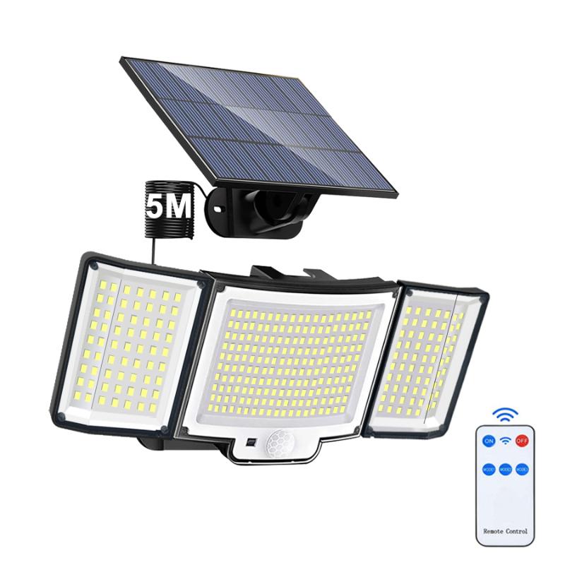 New 328 LED Solar Wall Lamp Outdoor 228 LED Street Lamp IP65 Waterproof Spotlight Motion Sensor Solar 3-mode Wall Lamp Garden Outdoor Decoration