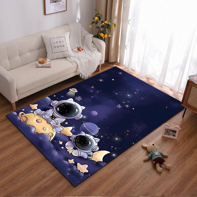 

Astronauts in Dreamy Space Rug Design Suitable for use as an anti-slip game mat for living room and bedroom sofas 40x60cm( 15x23in )