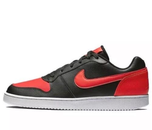 Nike Ebernon AQ1775-004 Men's Black/Habanero Red Low Top Sneaker Shoes Bred