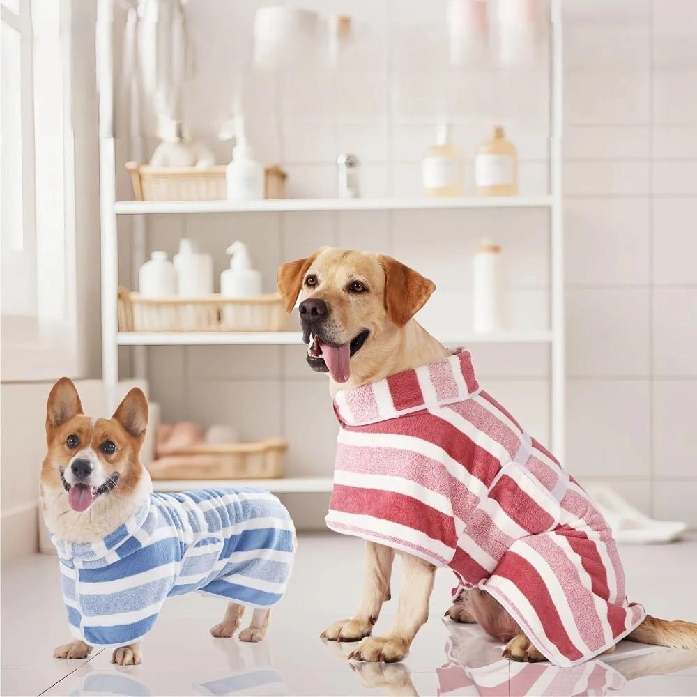 Quick-Dry Pet Ultra Absorbent Towel Coral Velvet Post-Bath Grooming Wrap Dog Bath Robe  After Swim