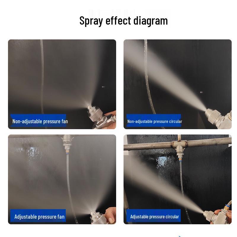 Stainless Steel Adjustable High-Pressure Two-Fluid Atomizing Mist Nozzle Spray Gun