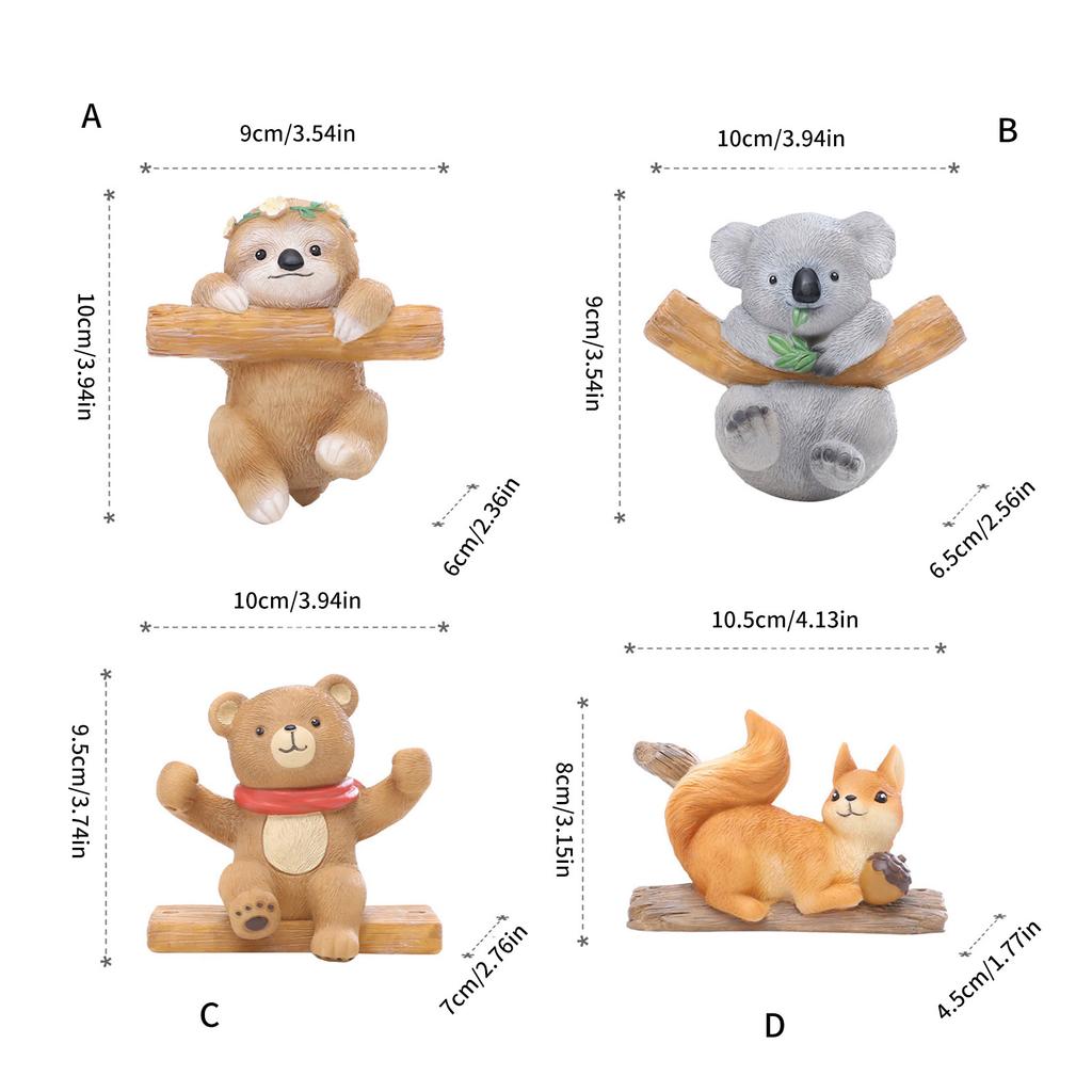 Space Saving Resin Pot Wall Decors Youth Loved Resin Animal Planter Hanging Pendant for Cafes and Cozy Environments