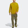 Adidas Tx Logo Crew Sweatshirt With Three Stripes Print Unisex Sweatshirt Yellow HN2034