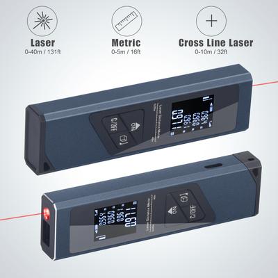 40M Digital Level Laser Distance Meter Range Portable Usb Charging Rangefinder Infrared Measuring Ruler Distance Measuring Meter