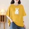 Loose Cotton Short-sleeved T-shirt Ladies Summer New Blouse Women Round Neck