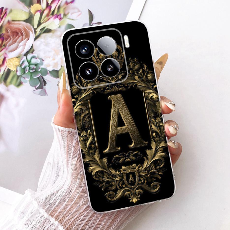For Xiaomi Mi 15 Pro Case Luxury Crown Letters Cover Clear Silicone Soft Slim Phone Case For Xiaomi 15 Pro Mi15 Pro Fundas Coque