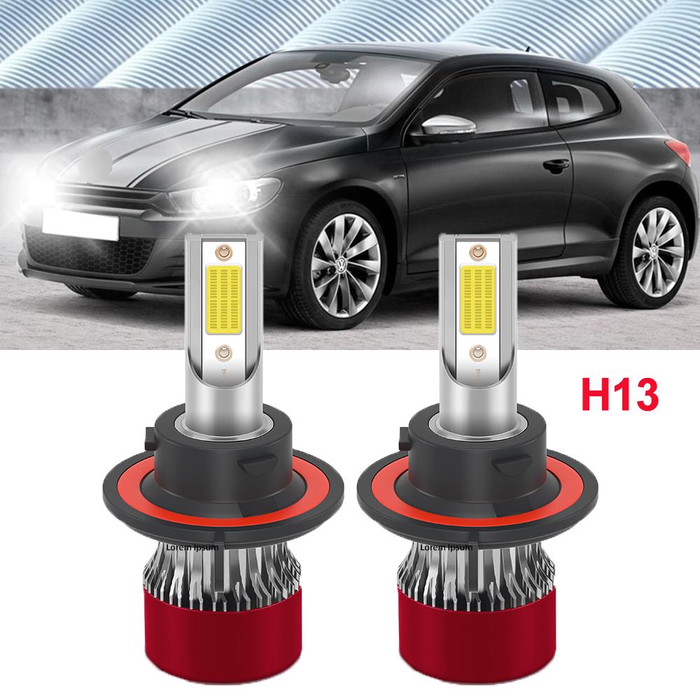 H13 9008 LED Headlight High/Low  Beam & H11 H8 Fog Light Bulbs Combo Kit 6000K White Super Brightness