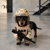 Pet Gift for Dog Lovers Tactical Soldier Costume, Halloween Military Outfit, Harness Doggy Hero Costume Uniform with Hat, Funny Cosplay Outfit
