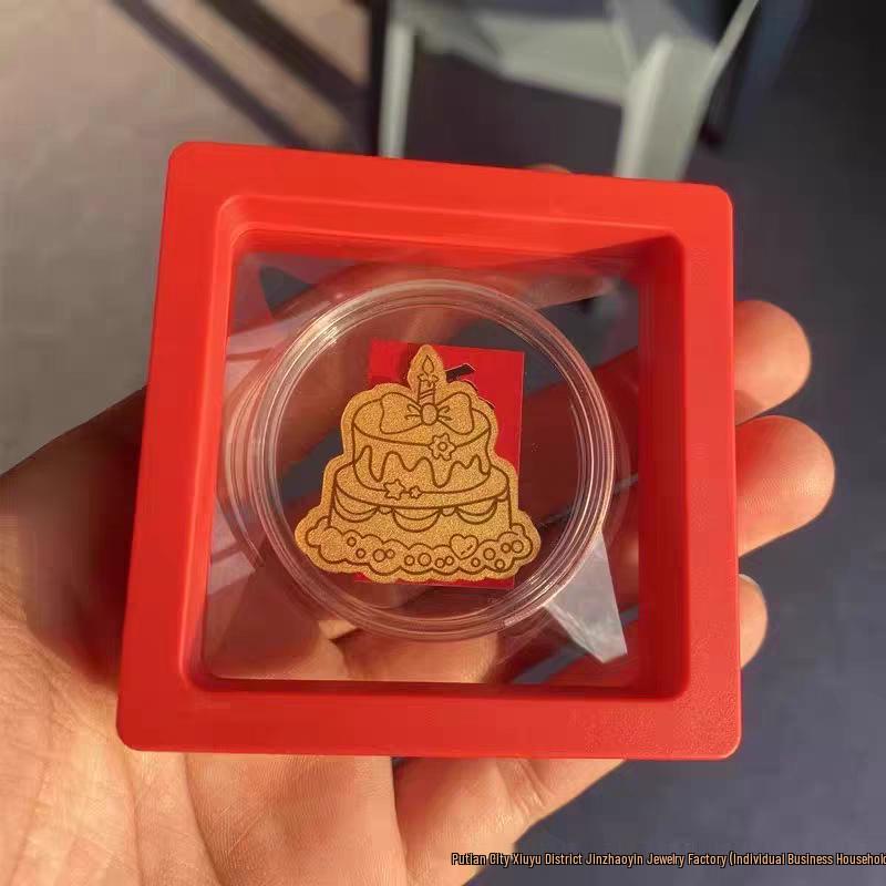 Gold Wealth Cat Phone Sticker Gift Box: Prosperity & Abundance
