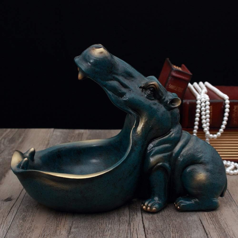 Unique Hippo Decoration Statue Figurine Home Table Decoration Gift With Exquisite Workmanship Durable And Sturdy Hippo Statue Hippopotamus Container