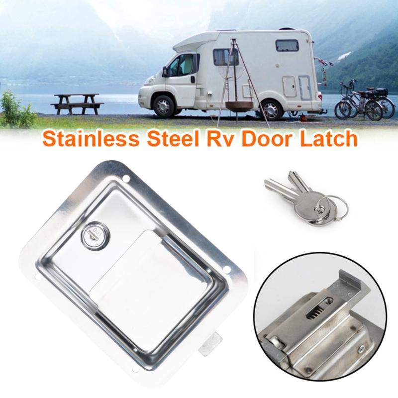 Truck Tool Box Latches Replacement StainlessSteel Toolbox Paddles Lock Handle with Key for Truck, Trailer