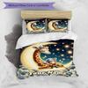 3PC Custom Name Giraffe Dreams Moon Bedding Set Duvet Cover Closure Includes 1 Duvet Cover & 2 Pillowcases for Bedroom