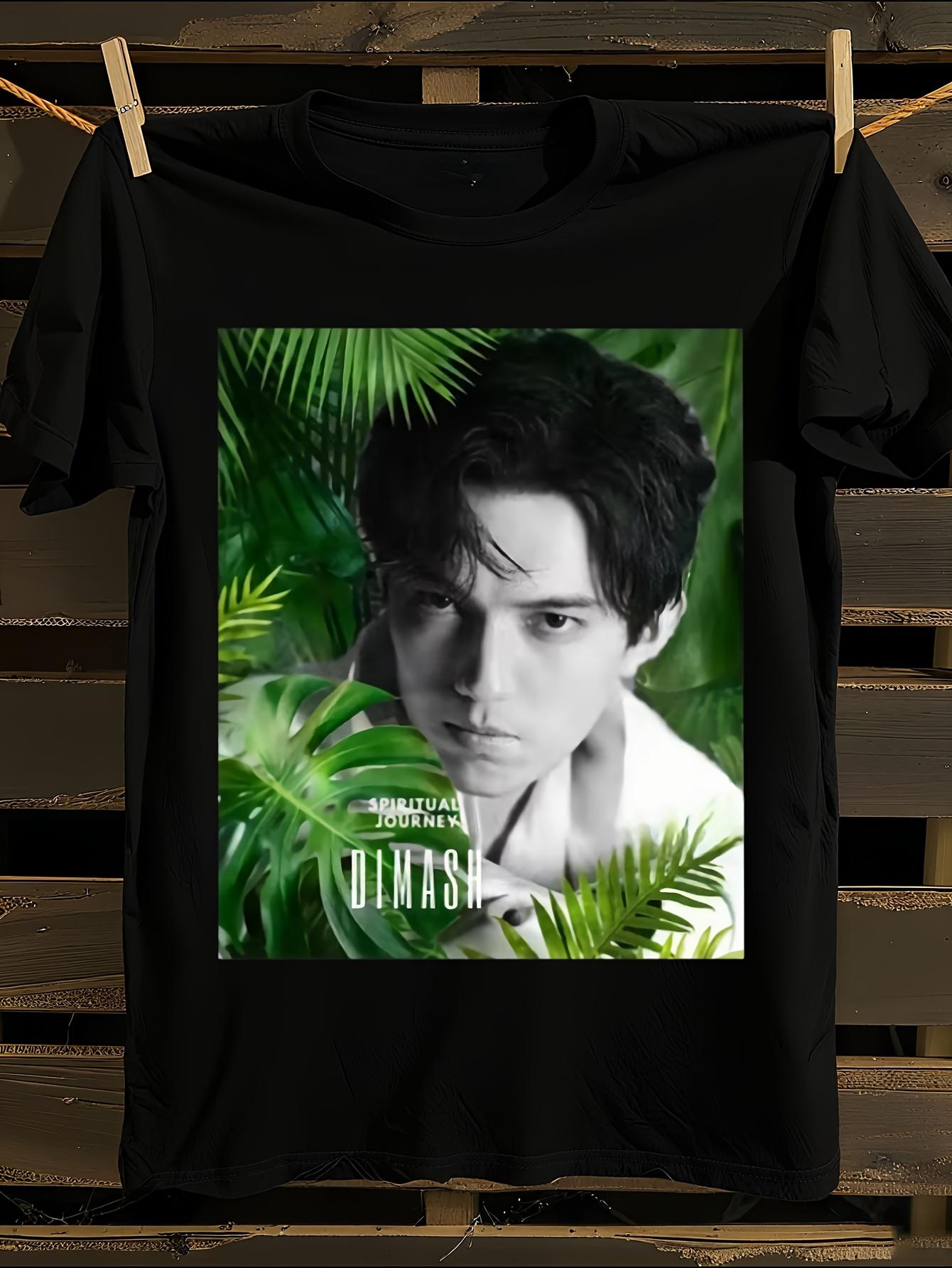 

Dimash Kudaibergen Signature Logo T-Shirt Mens Tshirt Womens Tshirts with Letters Print Short Sleeves T-Shirt Casual Street Tee Shirt Top M
