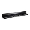 Yamazaki Jitsugyo 4859 Magnetic Bathroom Rack Long Black Approx. W60XD8.5XH8cm Tower Bathroom Storage with Drainage Holes and Hooks