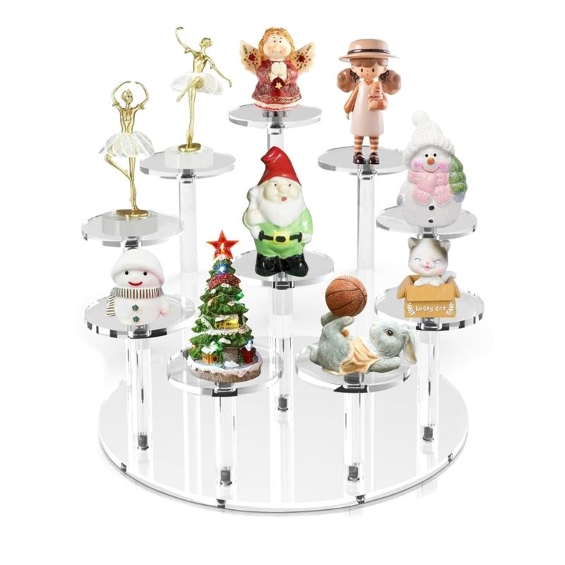 Acryl Multilayer Runde Kleine Schmuck Ringe Display-ständer Runde Kleine Schmuck Halterung Dessert Kuchen Display Dropshipping