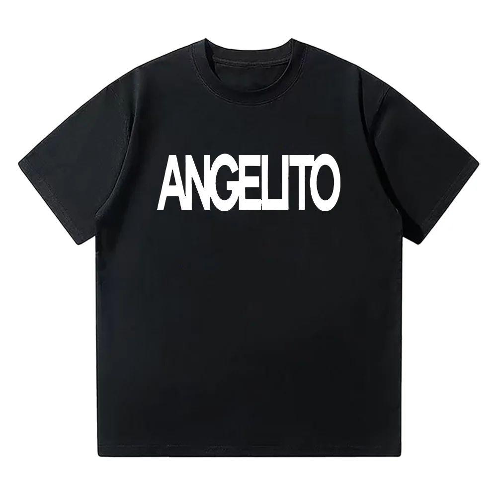 Harajuku Y2k Short Sleeves Rapper Bad Gyal Hip Hop T Shrit Bad Gyal Angelito Tee Cotton Print