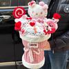 Valentine's Day Cat Plush Bouquet for Girlfriend, Bestie, or Kids' Birthday.