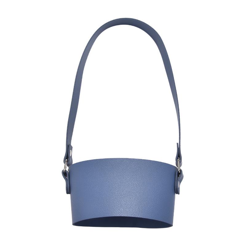 2025 Portable Cup Cover Thickened Milk Tea Cup Accessories Outdoor Portable Tote Bag Women'S Leather Non-Slip Cup Cover