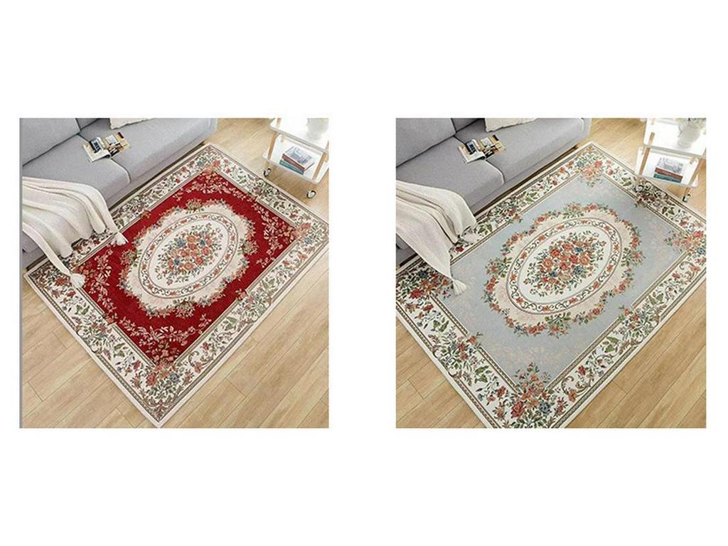 Retro European Non-Slip Floor Mat for Living Room, Bedroom & Doorway