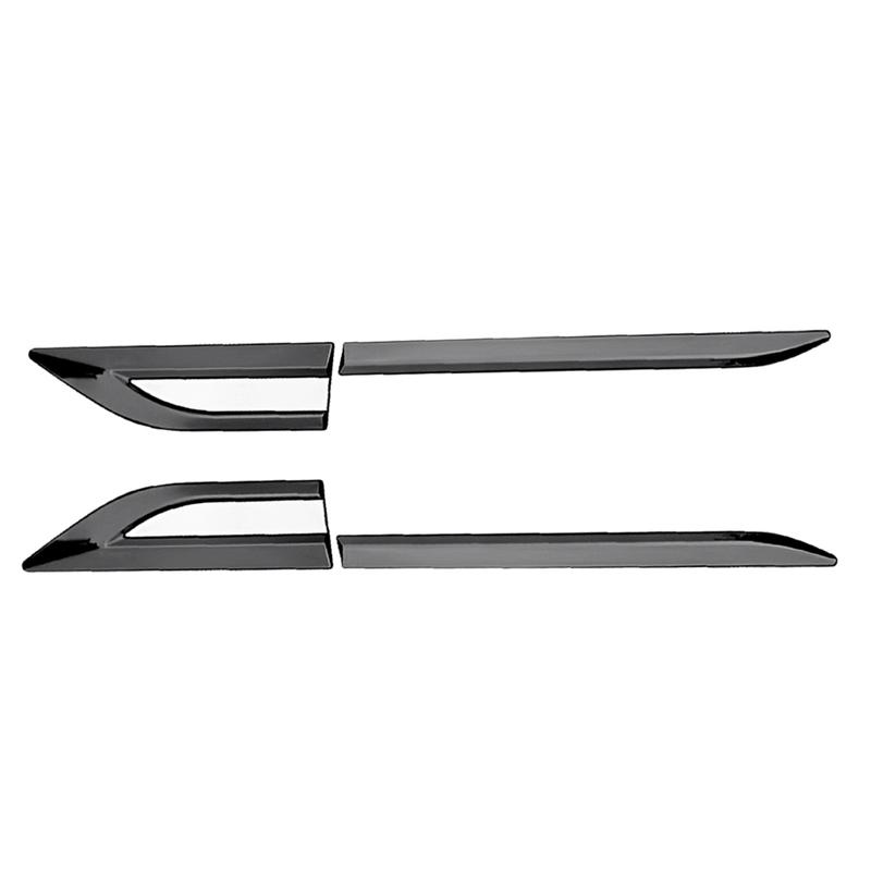 Car Stainless Steel SUV Body Front Door Side Fender Trim Emblem Sticker Cover Accessories Badge Strip Stripe Decal Decor