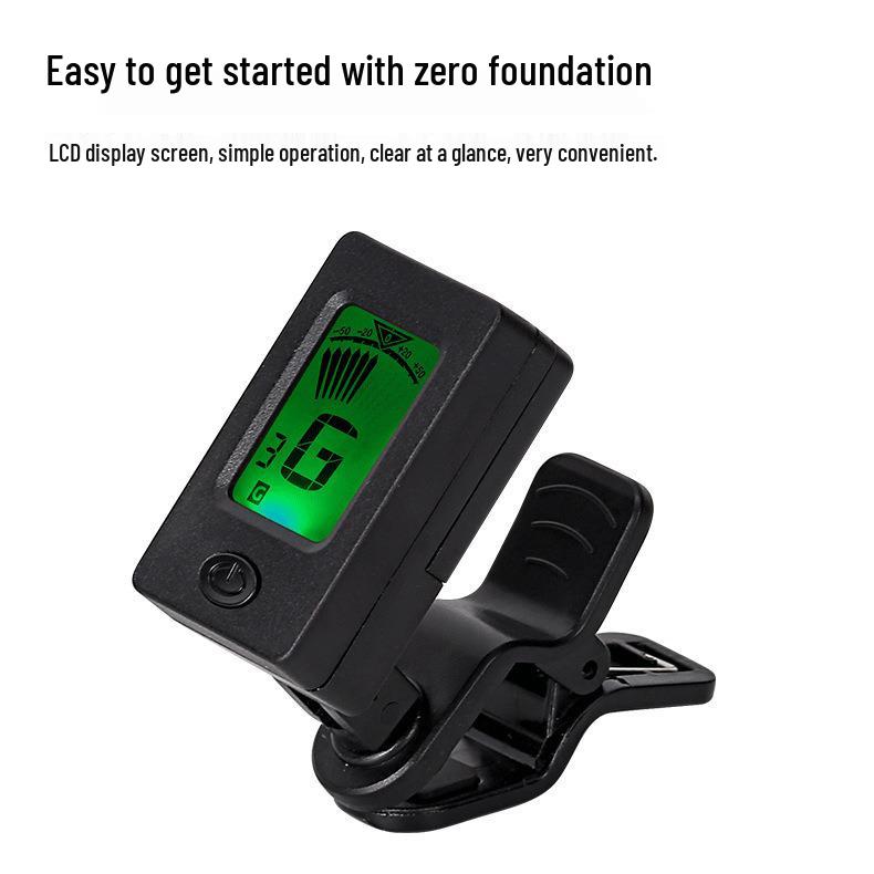 Rechargeable Multifunction Guitar & Ukulele Tuner with Color Screen, Equal Temperament.