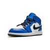 Air Jordan 1 Mid SE PS Signal Blue Kids Sneakers White Black BQ6932-402